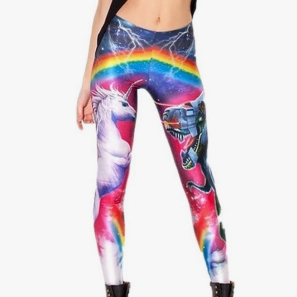 Blackmilk Pants - BlackMilk Unicorn X T-Rex Leggings size S